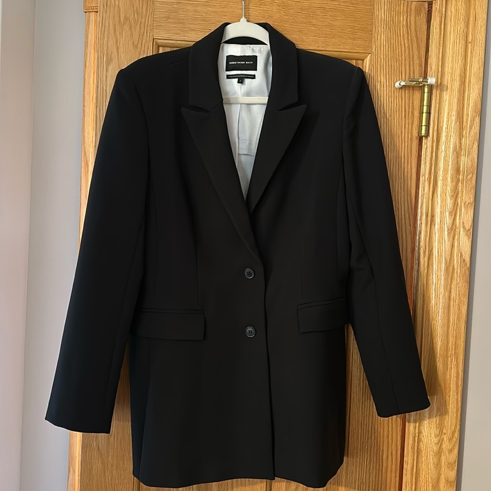 Something Navy, black blazer. Never worn.